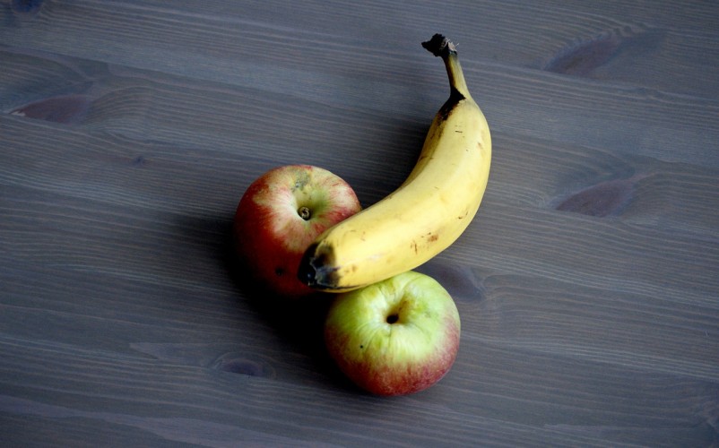 rare banaan met appels