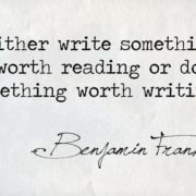 write something worth reading